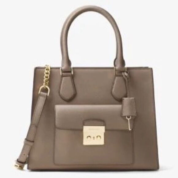 Michael Kors Bridgette Medium Saffiano Leather Satchel - Picture 1 of 10